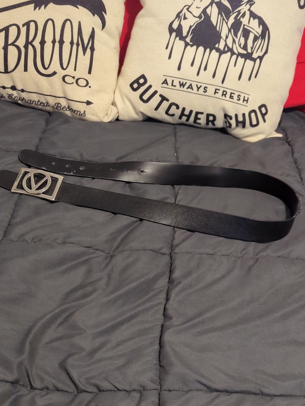 Authentic Valentino Black Leather‎ Belt Size M Made In Italy READ